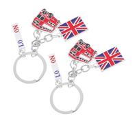 Toyvian 2 Piezas Llaveros Temáticos Con Llavero Bolsos Souvenirs Regalos Viaje Unido Colgantes Bolso Coleccionistas Amigos Para Favor Charm Inglaterra O Bandera