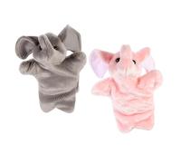 Toyvian 2 Piezas Marionetas de Mano Elefantes de Peluche para Interactivo Educativo para Desarrollo Motor Comunicación y Imaginativo Rosa y Gris