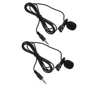 Toyvian 2 Piezas Micrófono De Solapa Micrófono De Condensador Micrófono De Audio para Grabar Micrófono con Clip para El Cuello Solapa De Celular Computadora Altavoz Oficina Aps