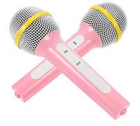Toyvian 2 Piezas Micrófono Simulado Accesorio De Micrófono Falso Micrófono De Juego De Simulación Micrófono De Juguete para Bebé Traje De Auriculares Niño Pequeño Música El Plastico Modelo