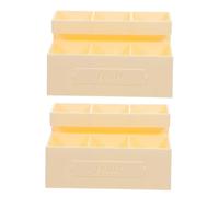 Toyvian 2 Piezas Miniature Plastic Fruit Display Shelves Realistic Dollhouse Grocery Stand For Kitchen Accessories Lightweight Snack Rack Model For DIY Projects