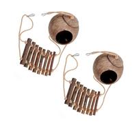 Toyvian 2 Piezas Nido Colgante de Cáscara de para Pájaros y Reptiles Escalera Diseño Natural Que Ahorra para Jaulas y Jardines Fomento de Comportamiento Instintivo