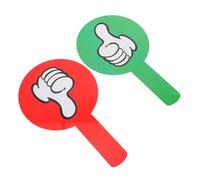 Toyvian 2 Piezas Paletas de Votación de Doble Cara para Aula, Cartón Rojo | Señalización Manual Mango Ergonómico, Texto Grande y Claro, Uso en Casa, Concursos y Evaluación