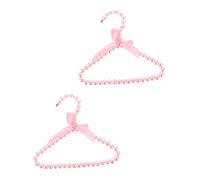 Toyvian 2 Piezas Percha para Mascotas Aseo Cachorro pequeño Colgador de Ropa para Perros Percha de Perla para Mascotas Perchas para Ropa de Perros el plastico Rosa
