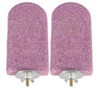 Toyvian 2 Piezas Piedra de Lava para Picoteo de Periquitos y Loros, Piedra de Calcio Textura Optimizada para Forrajeo en Jaulas y Hábitats Pequeños Color Púrpura