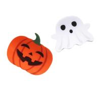 Toyvian 2 Piezas Pinzas Cabello Pequeñas de Acrílico Diseño de Calabaza y Fantasma para Mujer, Resistentes y Únicas para Fiesta de Halloween