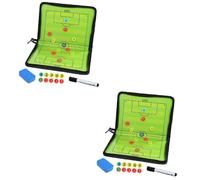 Toyvian 2 Piezas Pizarra de Fútbol Portátil para Entrenamiento Tablero de Marcadores y Borrador Fabricada PU y PVC para Planificar Partidos de Soccer