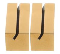 Toyvian 2 Piezas Portatarjetas Soporte Seguro de Acero Inoxidable de Lugar Dorados Diseño Elegante y Rectangular y Compacto para Banquetes y Eventos para Tarjetas de Identificación