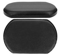 Toyvian 2 piezas Reposapiés Ergonómico para Silla de Ruedas Cojín de Pierna y Pantorrilla Multiuso Soporte Cómodo de Cuero Negro Resistente para Descanso Prolongado