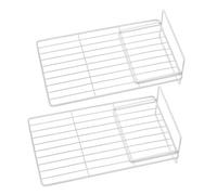 Toyvian 2 Piezas Separador de Congelador Horizontal Extensible de Metal | Rejilla Modular de Malla, Ancho Ajustable 12.6 a 13.4 Pulgadas, para Cocina y Cámaras Frías