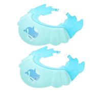 Toyvian 2 Piezas Shampoo Hat Ajustable con Protección Ojos y Oídos Gorra para Bebés Visera de Baño Suave y para Piel Sensible