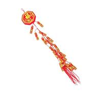 Toyvian 2 Piezas Simulated Chinese Year Wall Hanging Decor Traditional Lucky Pendant Ornaments with Tassel For Spring Festival Indoor Outdoor Celebration