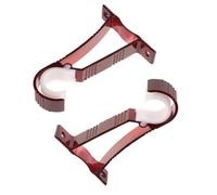 Toyvian 2 Piezas Soporte para Barra de Cortina de Estilo Romano en Aleación de Aluminio Rojo, Fácil de Instalar y Compatible Varillas de 25-30mm para Habitación