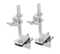 Toyvian 2 Piezas Soporte para Cowbell de Metal Abrazadera Resistente para Montaje Clip Ligero para Batería Accesorio Portátil para Músicos