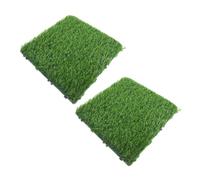 Toyvian 2 Piezas Suelo Flotante Desmontable de Plástico Verde Diseño Entrelazado y Base Elevada para Área de Juegos Interior y Exterior para Mascotas
