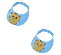 Toyvian 2 Piezas Tapa De Champú De Silicona Visera De Lavado De Cabello Gorro De Baño Para Baby Shower Gorro De Baño Infantil Cubierta De Ojo De Ducha Protector De Ojos Niño Impermeable