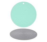 Toyvian 2 Piezas Tapete de Silicona Antideslizante para Comida de Perros y Gatos, Alfombrilla Resistente al Calor y Reducción de Ruido para Alimentación en Casa