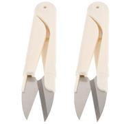 Toyvian 2 Piezas Tijeras de Costura con Diseño Cómodo de Acero Inoxidable con Forma Tapa, Tijeras Portátiles y Punta Precisa para Manualidades Domésticas