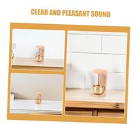 Toyvian 2 Piezas Timbre Puerta Madera Natural y Campana Cobre Duradera Campanilla Magnética para Entrada Negocio y Sonido para Alerta y Bienvenida