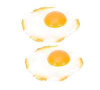 Toyvian 2 Piezas Tortilla Simulada Huevo De Gallina Frito Huevo Escalfado De Plastico Estatuilla De Huevo Artificial Huevo Escalfado Falso Niño Cloruro De Polivinilo Rompecabezas Estatua