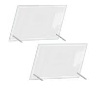 Toyvian 2 Pizarra Acrílica de Escritorio para Notas y Planificación | Superficie Lisa y Pulida, Uso Horizontal o Vertical, para Estudiantes y Padres, Oficina y Recordatorios