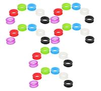 Toyvian 2 Series Anillos De Silicona Antideslizantes Para Tijeras Juego Protección Para Dedos Para Peluquería Y Cuidado De Mascotas Azul Verde Blanco 12 Piezas*2