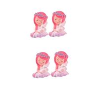 Toyvian 2 Series Guora De Gato Decoración De Pastel De Cumpleaños Decoración Del Hogar Adorno De Pastel Chica Estatua Estatuilla De Niña De Mesa Vinilo 2 Piezas*2