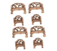 Toyvian 2 Series Sillas Miniatura De Jardín Decoración De Micro Y Accesorios De Jardín Estilos 4 Piezas X 2