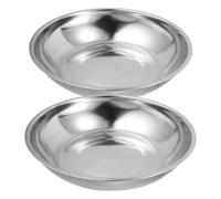 Toyvian 2 Unidades de Plato de Pesaje de Acero Inoxidable 25 CM para Básculas Mecánicas de Sobremesa Accesorio Resistente Superficie Lisa Adecuado para Uso Industrial y Comercial