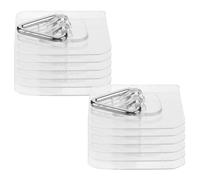 Toyvian 20 Piezas Adhesive Plate Hangers Transparent Invisible Hooks For Wall Art And Decorative Plates Heavy Duty Triangular Structure Holds Up To Easy Self-adhesive Installation Without