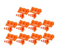 Toyvian 20 Piezas Conos Plásticos de Seguridad y Señales de Tráfico para Educativo de Barricadas y Conos de Construcción para Desarrollo y Coordinación