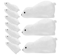Toyvian 20 Piezas Estatua Luminosa de Osos Polares Mini Ositos Que Brillan en la Oscuridad decoración de Oso en Miniatura Adorno de casa de muñecas en Miniatura Oso Miniatura Resina