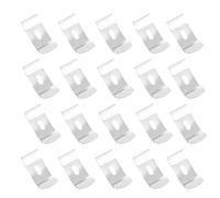 Toyvian 20 Piezas Placa Fija para Cortina Vertical 38mm Accesorios para Cortinas y Persianas Riel de Metálico Inoxidable Soporte de Reparación para Sala y Dormitorio