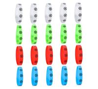 Toyvian 20 piezas Pulsera de de Fútbol Pulseras para Fans Impermeables y para Eventos Deportivos y Fiestas Colores Rojo Blanco Azul y Verde