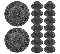 Toyvian 20 Piezas Sombreros Miniatura Jazz para Muñecas Resistentes Compactos y Decorativos Accesorios DIY para Casas de Muñecas y Fiestas Negro