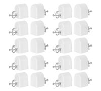 Toyvian 20 Unidades Accesorios para Rieles de Cortina Antiguos Tapones de Extremo Cuadrados y Curvos de Plástico para Guías para Sellado y Bordeado