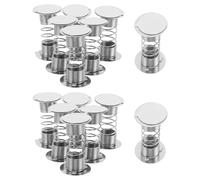 Toyvian 20 Unidades Base de Resorte Metálica para Muñecos Oscilantes Adhesivo Doble Cara, Soporte para Escritorio y Decoración del Hogar en Color Plata