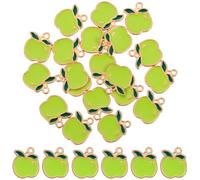 Toyvian 20 Unidades Colgante de Aleación Color Verde Diseño de Fruta para Charms, Adecuado para Pulseras y Llaveros, Suministros para Hacer Joyas DIY