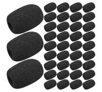 Toyvian 200 Piezas Cubierta de Espuma para Micrófono Funda de Esponja para Micrófono Inalámbrico Protección Antiviento de Solapa y Auriculares en Reuniones Profesionales