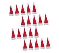 Toyvian 20piezas Mini Gorro de Papá Noel para Piruleta Decoración de Centros de Mesa Navideños Manualidades de Mini Gorros de Papá Noel para Fiestas