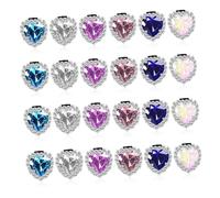 Toyvian 24 Piezas Charm para Zapatos de Accesorios de Lazo Brillantes Charms de Rhinestone para Sneakers y Diseño Único y Estiloso Instalación