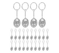 Toyvian 24 Piezas Llavero Religioso de Ángel Guardián Vintage en Aleación de Zinc Color Plata, Resistente a Roturas, Adecuado para Recuerdos de Fiestas y Eventos en Iglesia