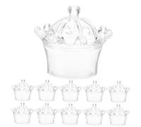 Toyvian 24 Piezas Mini Cajas de Transparentes de Plástico Cajas de Obsequio Pequeñas para Dulces de Boda para Despedidas de Soltera y Fiestas de Princesas