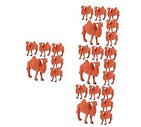 Toyvian 24 piezas mini simulación camello animales salvajes figuras camello modelo camello estatuas niños cilindro miniaturas juguetes para niños camello juguetes camello accesorios camello figuras