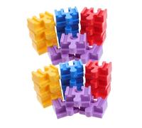 Toyvian 24 Piezas Muelles de Bloques de construcción Infantiles Juguetes de construcción de vía de Tren el plastico