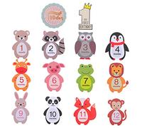 Toyvian 24piezas Pegatinas De Aniversario Para Marcar Los Logros Del Desarrollo Pegatinas Autoadhesivas De Animales Para Bebés Recién Nacidos y Fiestas Infantiles De Cumpleaños