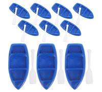 Toyvian 25 Juegos Miniaturas Barcos de Resina con Palas Barco Pequeño Azul para Acuario Decoración de Paisajes y Figuras para Casa de Muñecas Adornos para Tartas y Jardines Miniatura