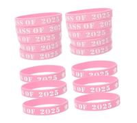 Toyvian 25 Piezas Muñequeras de para Graduación Pack de Pulseras Temáticas Class Of Fiestas Escolares Accesorios Decorativos Resistente y Duradero