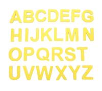 Toyvian 26 Imanes Magnéticos para Nevera Letras Mayúsculas Color Amarillo Material Suave Seguro para Adecuado para Aprender el Alfabeto Inglés y Estimular Habilidades Cognitivas Casa