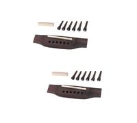 Toyvian 2juegos Clavijas De Puente De Madera De Cejilla y Cejuela De Hueso Para Guitarra Acústica Accesorio Ligero y Duradero Para Guitarristas